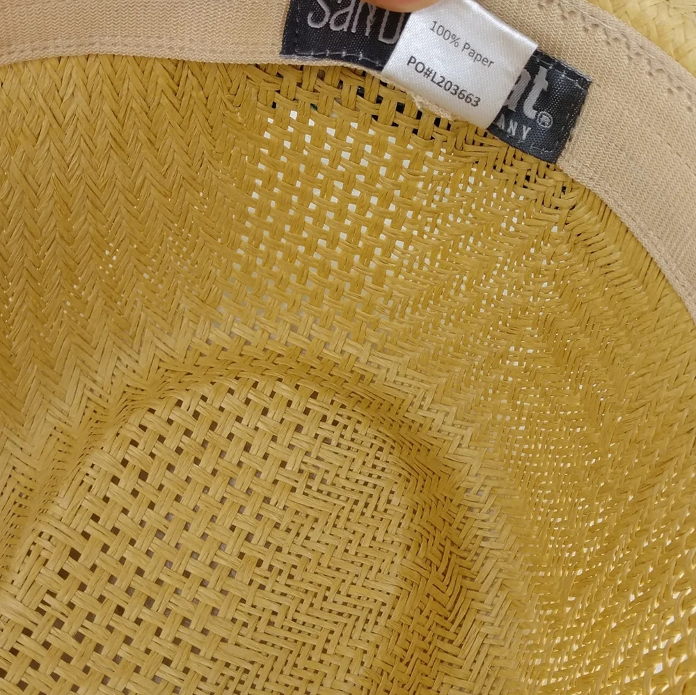 San Diego Hat Co. Fedora Weaved Pattern Pleated Striped Trim Accent Hat